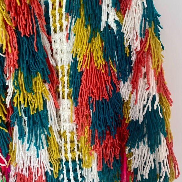 Mamie Ruth Colorful Yarn Fringe Kimono - Picture 3 of 7